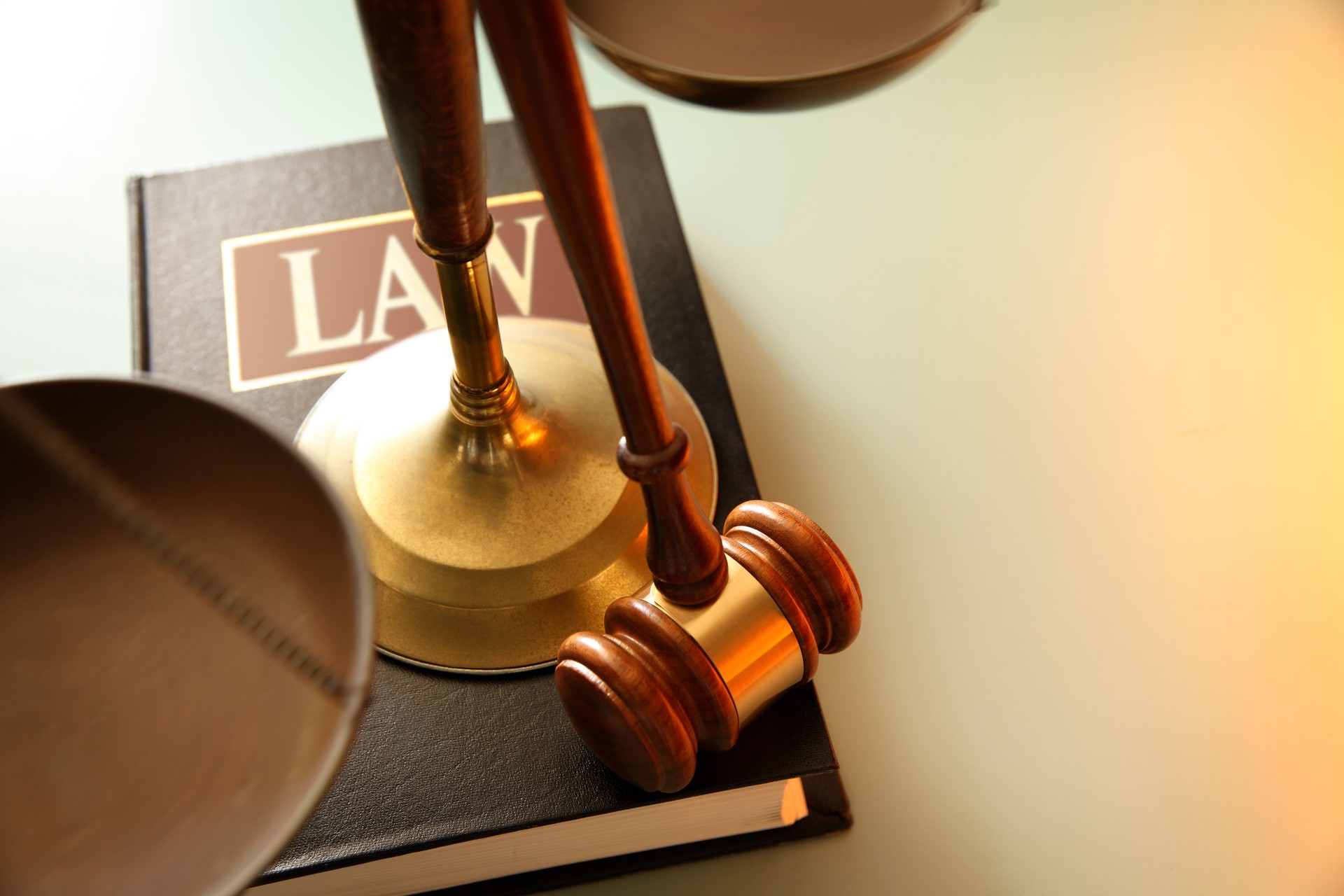 Gavel Resting On Law Book